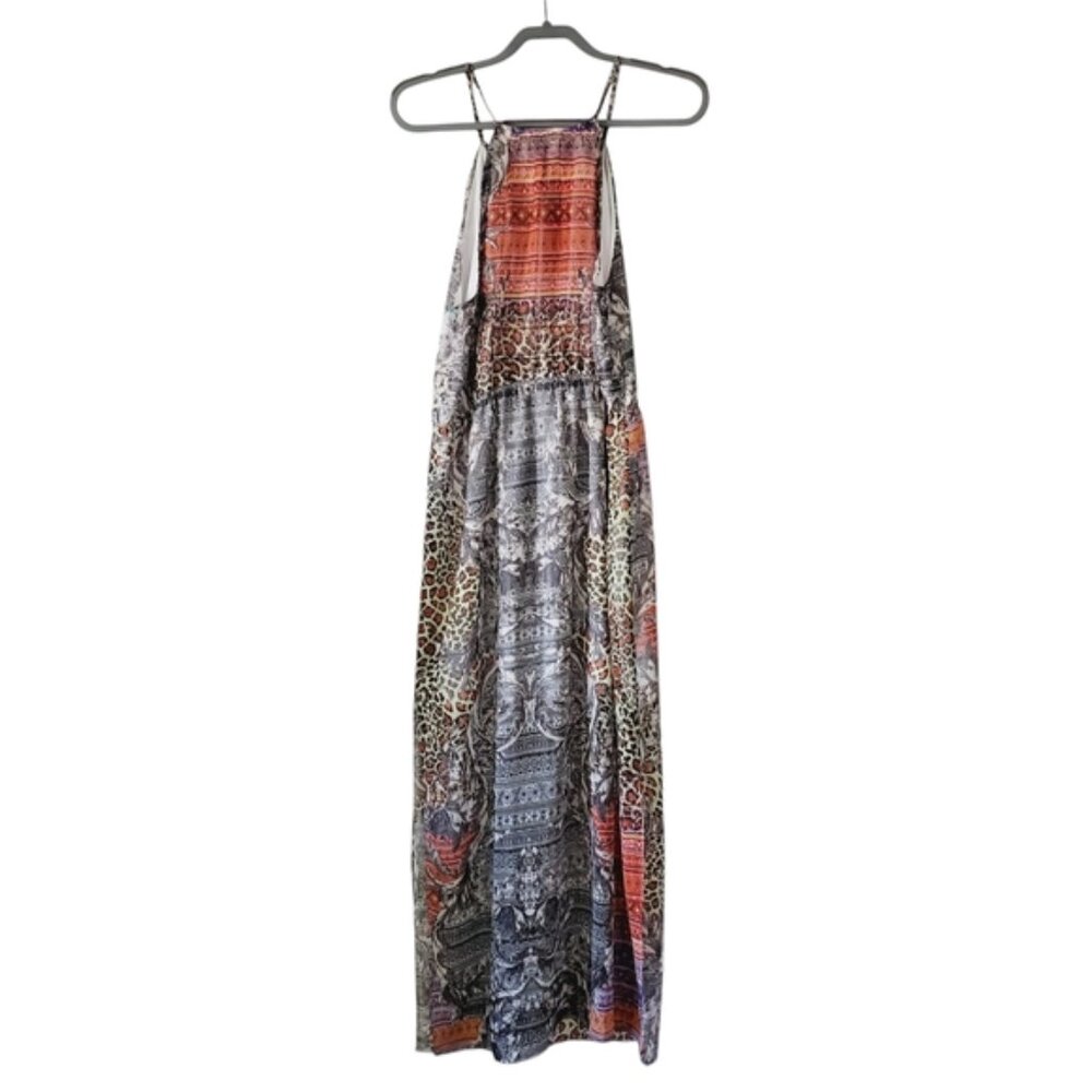 Anthropologie Walter Baker Animal Bohemian Abstract Vacation Fairy Maxi Dress L - Picture 1 of 7